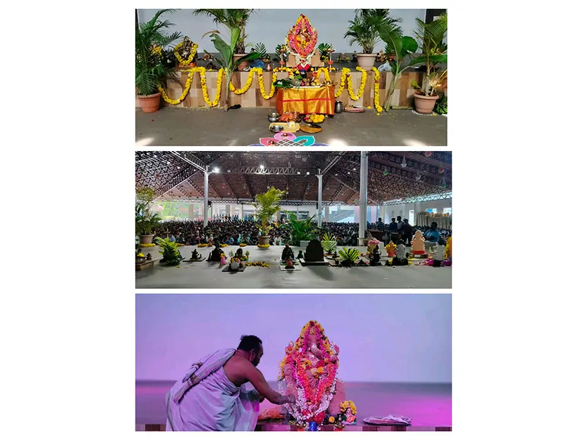 Ganesha celebration by hostelites. 2024