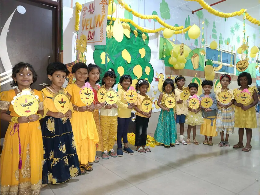 Montessori Yellow Day celebration & Happy Navarathri